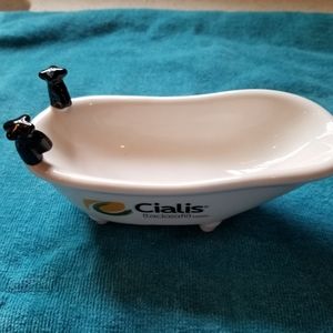 Miniature Ceramic Bathtub Soap dish, bowl, dish